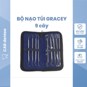 Bộ nạo túi Nha chu GRACEY - Tay cầm nhỏ, 9 cây