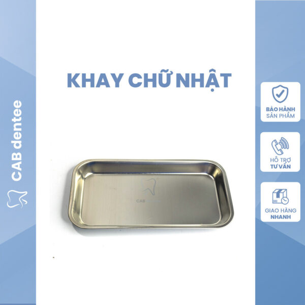 KHAY CHỮ NHẬT INOX - MÂM KHÁM