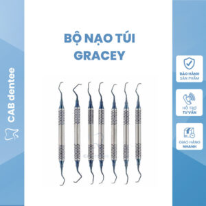 Bộ nạo túi Nha chu GRACEY - Tay cầm lớn 7 cây