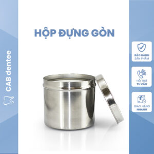 Hộp inox đựng gòn 8cm Nha khoa Y tế