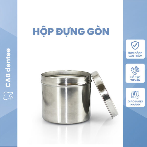 Hộp inox đựng gòn 8cm Nha khoa Y tế
