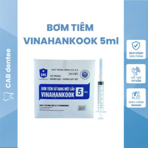 Bơm tiêm VINAHANKOOK 5ml - Set 5 cái - Chính Hãng