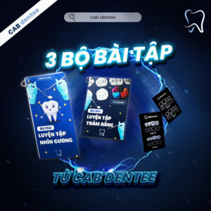 Bộ 3 Thẻ Bài Tập Thực Hành Trám Răng - Cab Dentee