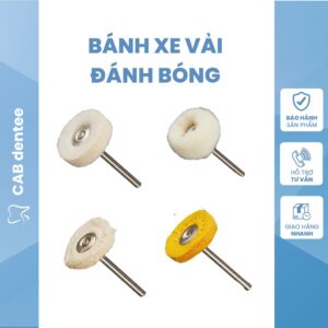 BÁNH XE VẢI nhiều loại đánh bóng nha khoa có cốt gắn