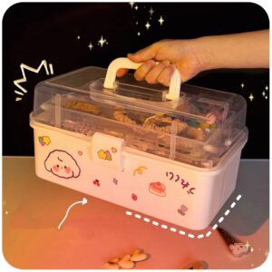 Hộp cốp nhựa đựng đồ đa năng kèm sticker trang trí