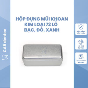 Hộp đựng mũi khoan 72 lỗ kim loại nhiều màu có thể hấp được