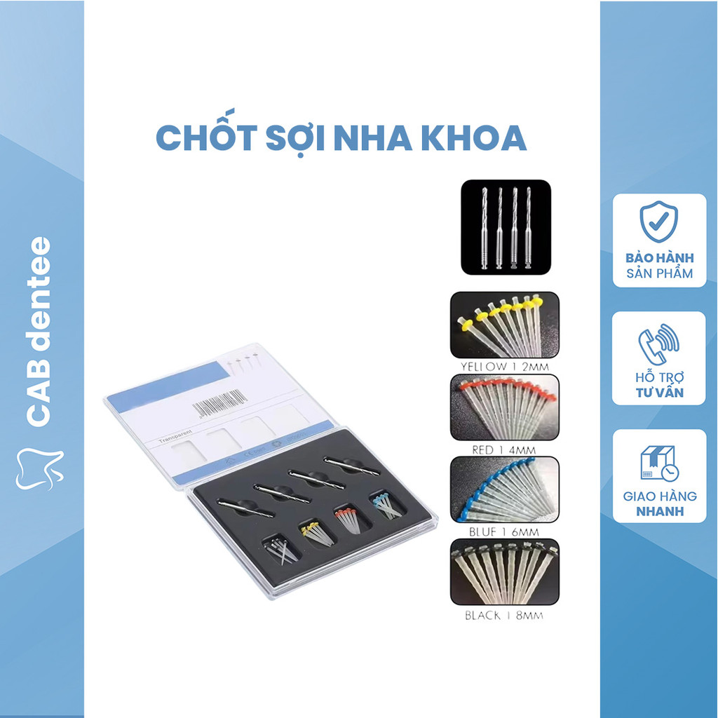 Bộ 20 Chốt Sợi Thủy Tinh, Thạch Anh - Kèm mũi